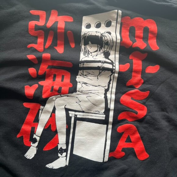 Death note Misa Hoodie Men’s XL Black Anime Mega Back Print Deathnote - Picture 7 of 7